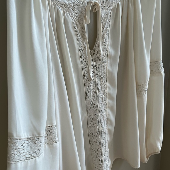 CHAPS oversized blouse in oatmeal - Picture 1 of 8